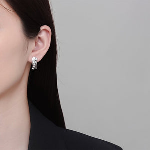 Versatile Creative Geometric Zircon Earrings For Women