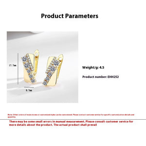 Versatile Creative Geometric Zircon Earrings For Women