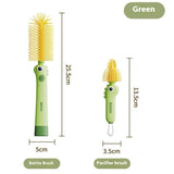 Little Dinosaur Two-in-one Soft Silicone Cup Brush Cleaning Brush