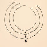 Retro Gothic Blood Drop Tassel Necklace Simulation Blood Drop