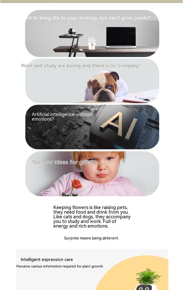 Smart Planter with AI | Fun Expressions & Easy Plant Care