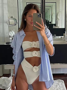 New Three-dimensional Flower Women's Swimsuit