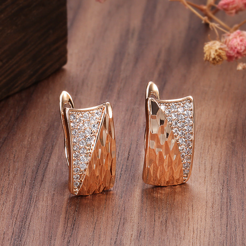 Women's Simple Creative Geometric Zircon Earrings