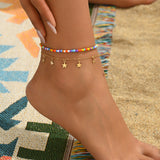 Multi-style Metallic Beaded Foot Ornaments Butterfly Flowers