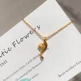 New Chinese Frosted Lily Necklace For Women