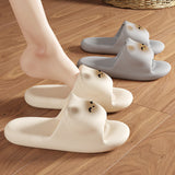 Cartoon Cat Slippers Home Non-slip Floor Bathroom Slipper Summer Bedroom House Shoes