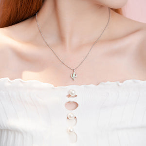 Women's Cactus Stainless Steel Clavicle Chain