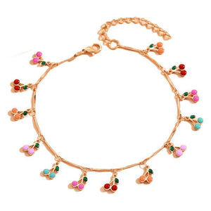 Multi-style Metallic Beaded Foot Ornaments Butterfly Flowers