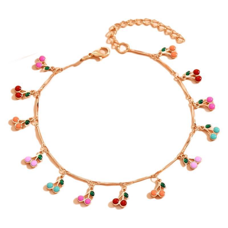 Multi-style Metallic Beaded Foot Ornaments Butterfly Flowers