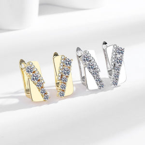 Versatile Creative Geometric Zircon Earrings For Women
