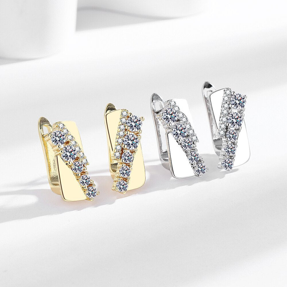 Versatile Creative Geometric Zircon Earrings For Women