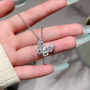 Exquisite Opal Butterfly Necklace For Women