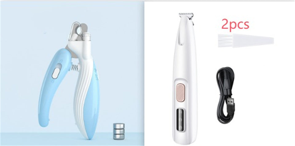 LED Dog Paw Trimmer | Waterproof Grooming Clippers