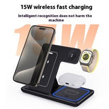 3-in-1 Fast Wireless Charger | Foldable LED Charging Dock