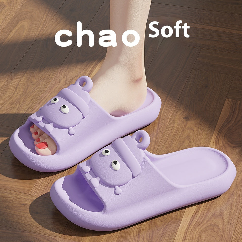 Cute Cartoon Slippers Non-slip Eva Slippers Female Couple House Shoes
