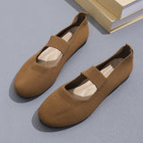 Women's Flat Bottom Pumps Plus Size Shallow Mouth Low-top Slip-on Flyknit