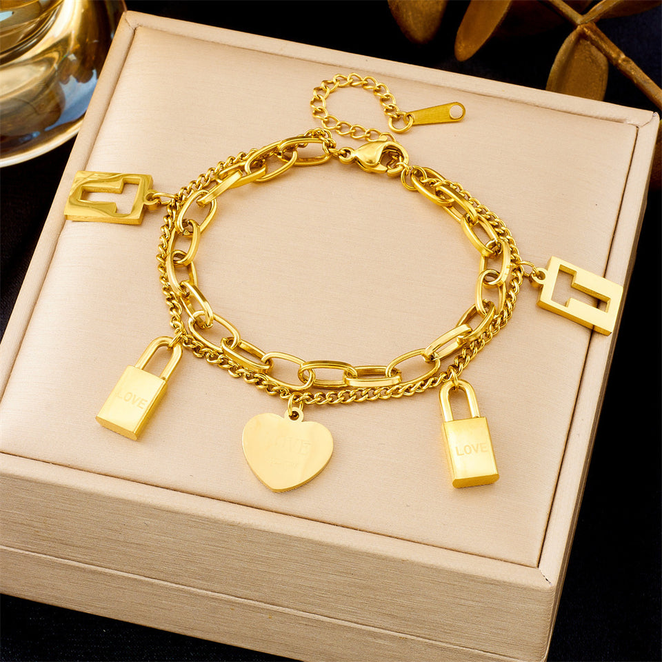 All-matching Ins Gold Fashion Ornament Bracelet