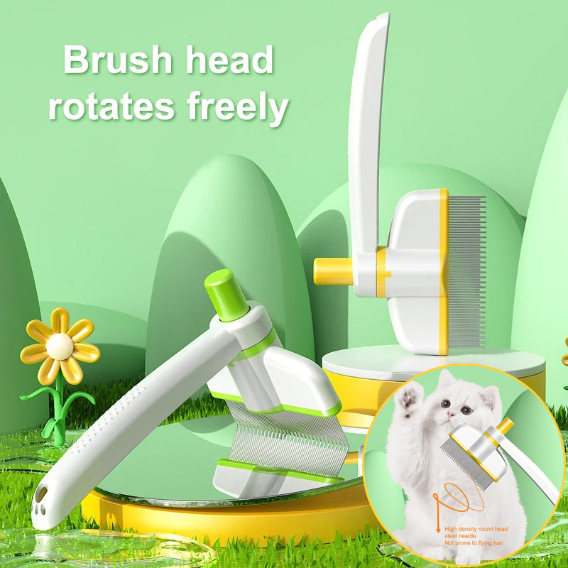 Self-Cleaning Cat Comb for Long Hair