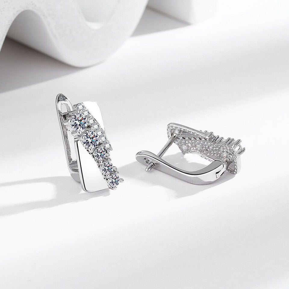 Versatile Creative Geometric Zircon Earrings For Women