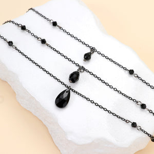 Retro Gothic Blood Drop Tassel Necklace Simulation Blood Drop