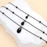 Retro Gothic Blood Drop Tassel Necklace Simulation Blood Drop