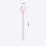 Creative Milk Dessert Spoon Colorful Transparent High Temperature Resistant Glass
