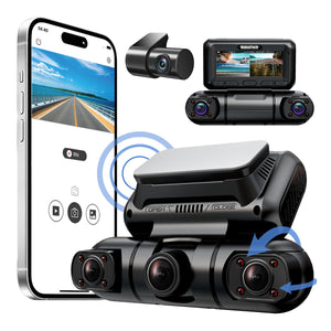 360° Dash Cam | 4-Channel Car Camera with GPS & Night Vision