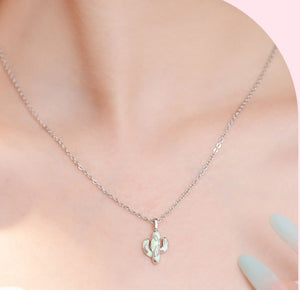 Women's Cactus Stainless Steel Clavicle Chain