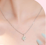 Women's Cactus Stainless Steel Clavicle Chain