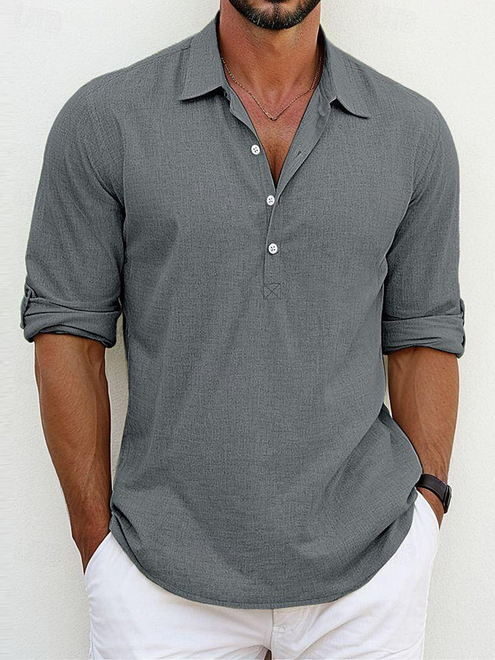 Solid Color Polo Collar Leisure Fashion Tops