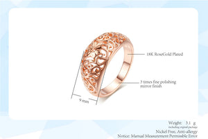 Flower Cutout Craft Rose Gold Fashion Ring