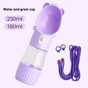 2-in-1 Portable Dog Water Bottle with Food Container