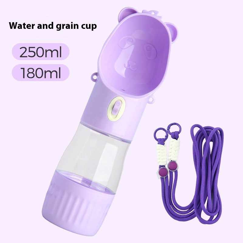 2-in-1 Portable Dog Water Bottle with Food Container