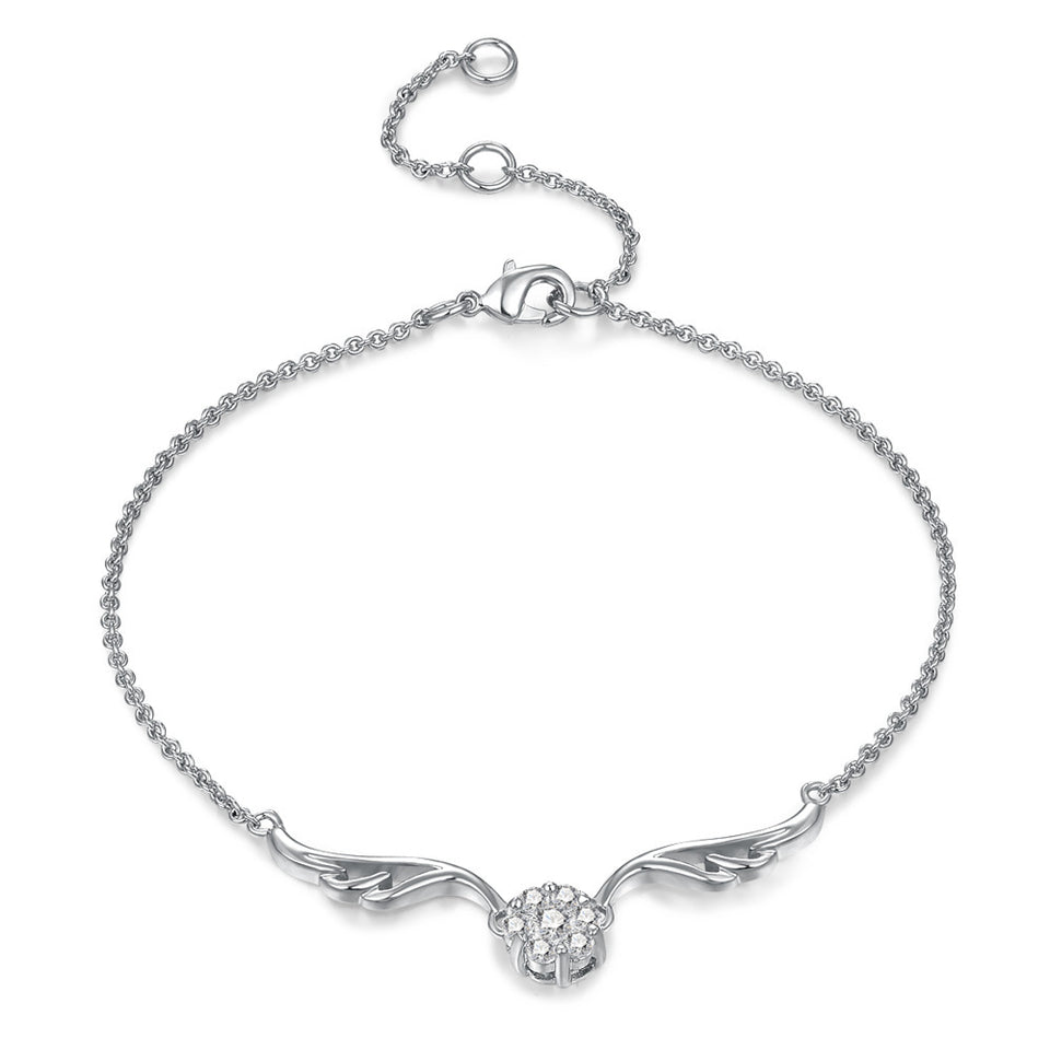 Angel Wings Zircon Micro-inlaid Plated Bracelet