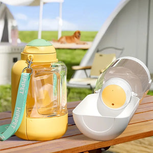 2-in-1 Pet Water Bottle & Bowl | Travel Dispenser