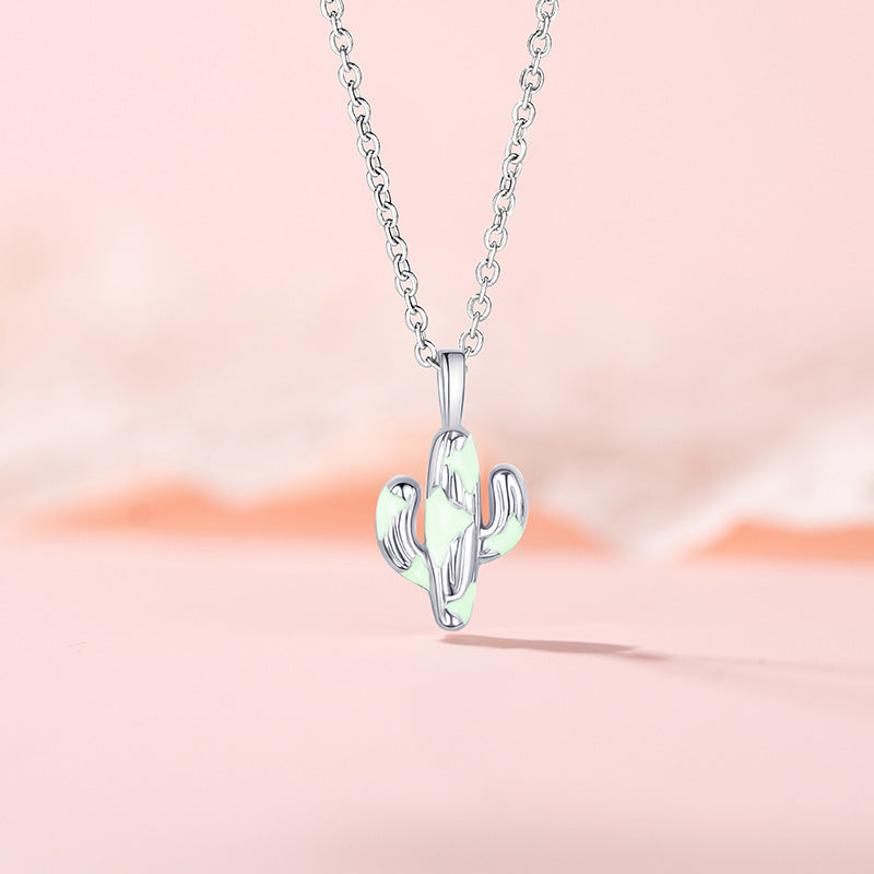 Women's Cactus Stainless Steel Clavicle Chain