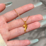 New Chinese Frosted Lily Necklace For Women
