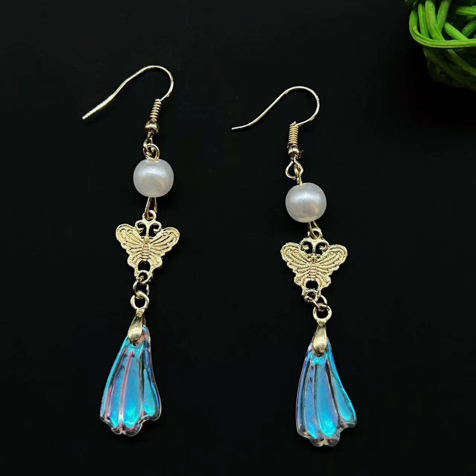 Long Ear Hook Antique Style Tassel Water Drop Eardrops