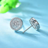 Big Round Zircon-encrusted Stud Earrings