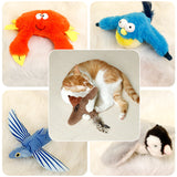 Interactive Pet Plush Toy | Electric Fish & Bird Fun
