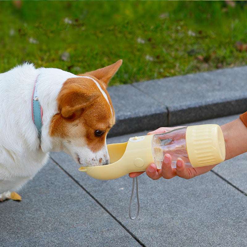 2-in-1 Portable Dog Water Bottle with Food Container