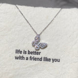 Exquisite Opal Butterfly Necklace For Women
