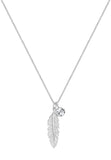 Zinc Alloy European And American Fashion & Trend Ornament Feather Diamond Pendant Necklace