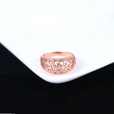Flower Cutout Craft Rose Gold Fashion Ring