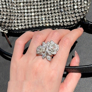 Papalacha Plated 18K Jinshan Tea Pollen Zircon Bracelet Ring