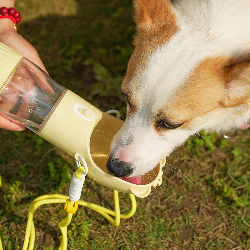 2-in-1 Portable Dog Water Bottle with Food Container