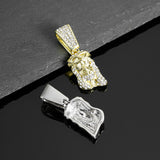 Hip Hop Pendant Necklace With 4mm Tennis Chain