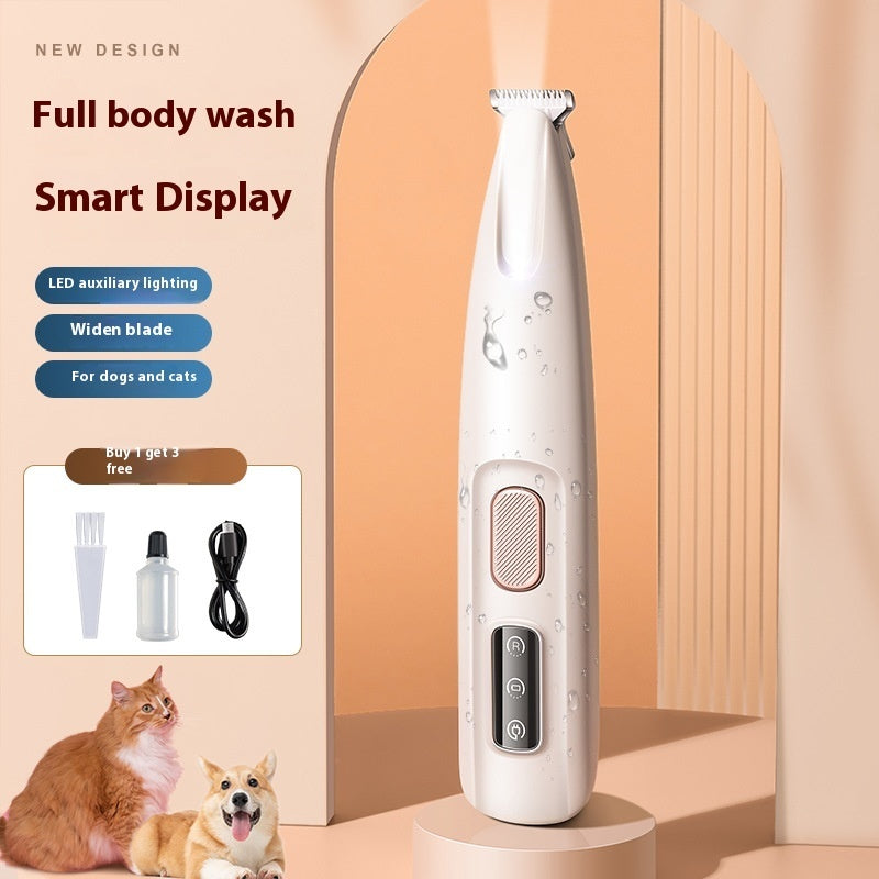 LED Dog Paw Trimmer | Waterproof Grooming Clippers