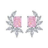 Women's Full Diamond Ice Flower Ear Studs