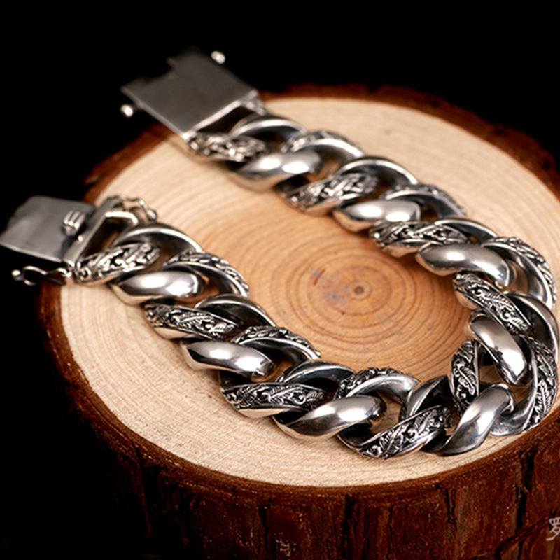 Retro Personalized Smoky Rain Retro Hip Hop Bracelet Motorcycle Men